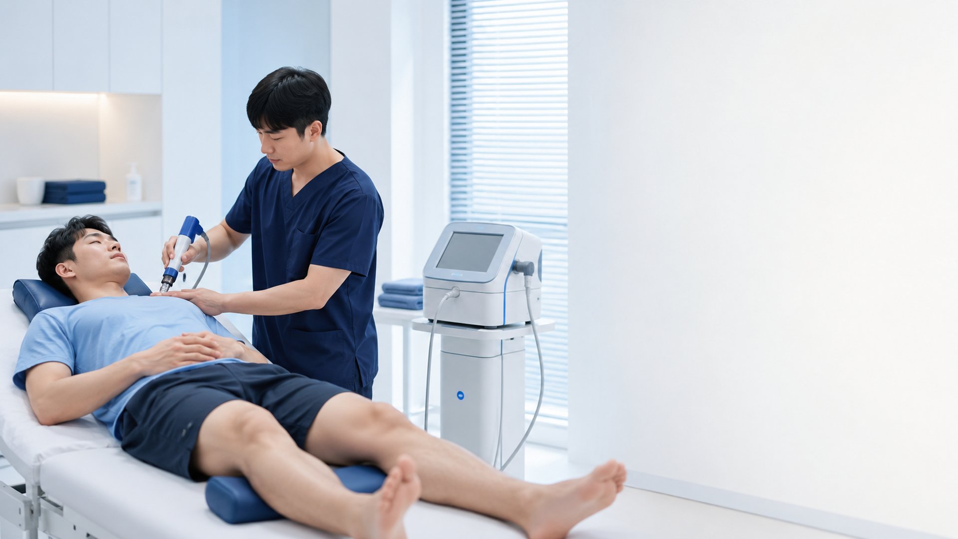 체외충격파 치료 모습